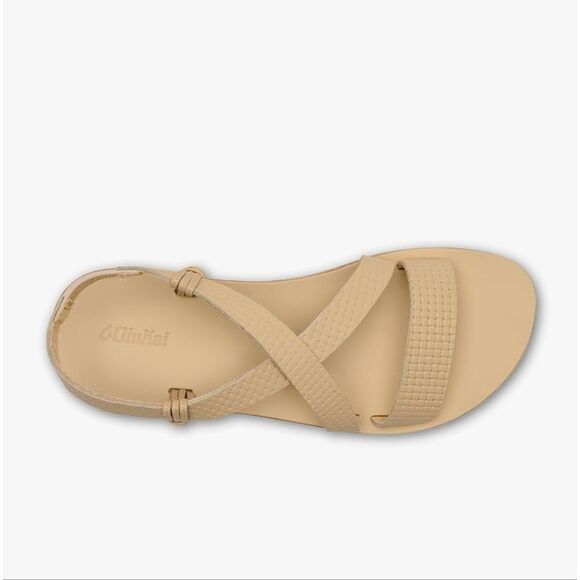 🆕️🩴Olukai Onohi Strappy Sandals, Beige - Sz 10W - Picture 3 of 8
